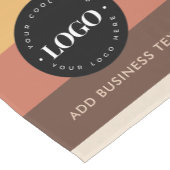 Retro Stripes Business Company Custom Logo 60er 70 Kurzer Tischläufer (Ecke)