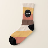 Retro Stripes Business Company Custom Logo 60er 70 Socken (Links - Außen)