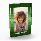 Retro Stripes - Christmas Green - Einfaches Foto (Links)