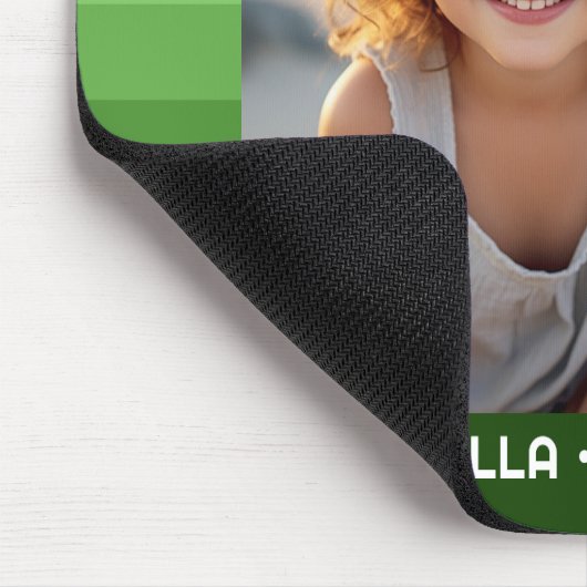 Retro Stripes - Christmas Green - Einfaches Foto Mousepad (Ecke)