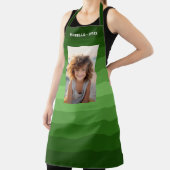 Retro Stripes - Christmas Green - Einfaches Foto Schürze (InSitu)