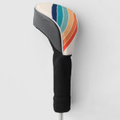 Retro Stripes Colorful Striped 70s 80s Design Golf Headcover (angewinkelt)