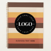 Retro Stripes Custom Business Logo & Text 60er 70e Planer (Vorderseite)
