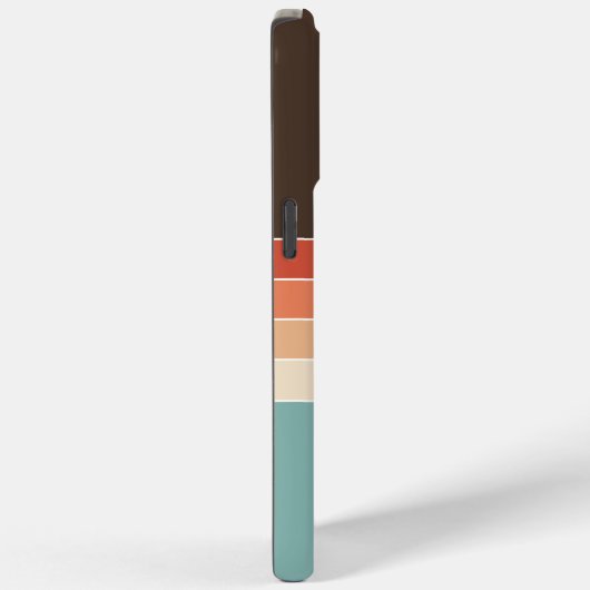 Retro Stripes Custom Monogram Case-Mate iPhone Hülle (Rückseite / Rechts)