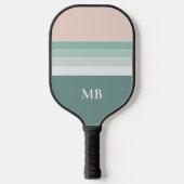 Retro Stripes Custom Monogram Pickleball Schläger (Vorderseite)