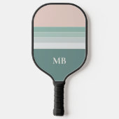 Retro Stripes Custom Monogram Pickleball Schläger (Rückseite)