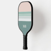 Retro Stripes Custom Monogram Pickleball Schläger (Links)
