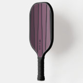 Retro Stripes Dark Eggplant Colors Pickleball Schläger (Links)