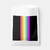Retro Stripes Fungenhaken (Black & Neon Multi) Geschenktütchen (Vorderseite)