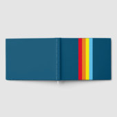 Retro Stripes Guest Book (Navy Blue Multi) Gästebuch (Voll)