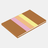 Retro Stripes Guest Book (Orange Multi) Gästebuch (Ecke)