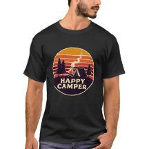 Retro Stripes Happy Camper - Vintager Rücken