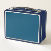 Retro Stripes Metal Lunchbox (Navy Blue Multi) (Rückseite)