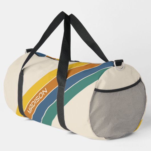 Retro Stripes Monogramm Duffle Bag (Rechte Ecke)