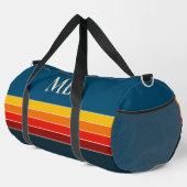 Retro Stripes Monogramm Duffle Bag (Rechte Ecke)