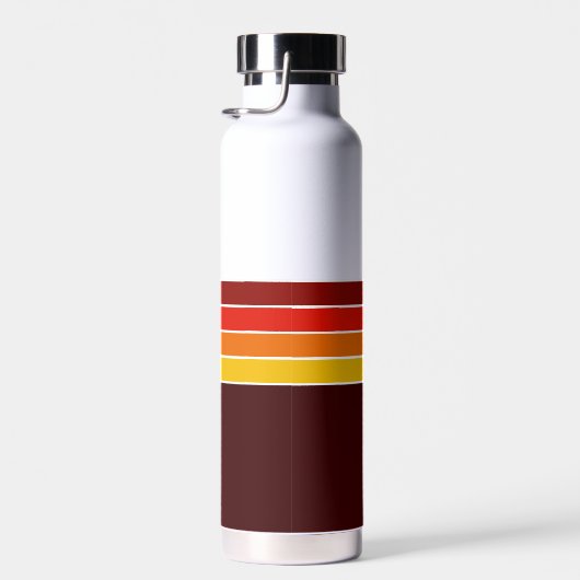 Retro Stripes Monogramm Trinkflasche (Rechts)