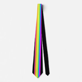 Retro Stripes Neck Tie (Black & Neon Multi) Krawatte