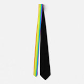 Retro Stripes Neck Tie (Black & Neon Multi) Krawatte (Rückseite)