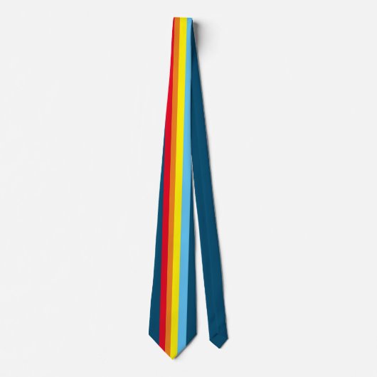 Retro Stripes Neck Tie (Navy Blue Multi) Krawatte (Vorderseite)