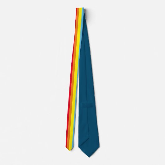 Retro Stripes Neck Tie (Navy Blue Multi) Krawatte (Rückseite)