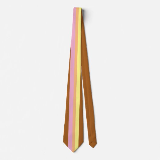 Retro Stripes Neck Tie (Orange Multi) Krawatte (Vorderseite)