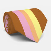 Retro Stripes Neck Tie (Orange Multi) Krawatte (Gerollt)