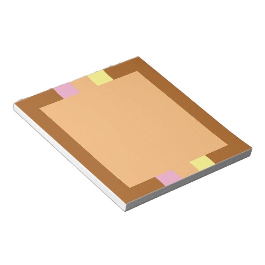 Retro Stripes Notepad (Orange Multi) Notizblock (angewinkelt)
