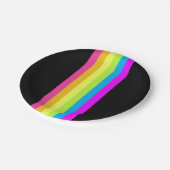 Retro Stripes Paper Teller (Black & Neon Multi) (Schrägansicht)