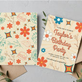 Retro Stripes Picnic Geburtstag Einladung