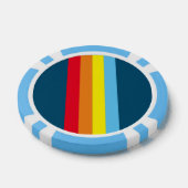 Retro Stripes Poker Chips (Navy Blue Multi) (Einzeln)