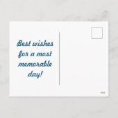 Retro Stripes Postkarte (Navy Blue Multi) (Rückseite)