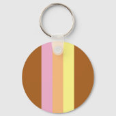 Retro Stripes Schlüsselanhänger (Orange Multi) (Vorderseite)