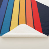 Retro Stripes Stilvolle Linien Stripter 70er 80er Sherpadecke (3/4)