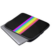Retro Stripes Tablet Case (Black & Neon Multi) (Vorne Knopf)