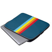 Retro Stripes Tablet Case (Navy Blue Multi) (Vorne Knopf)