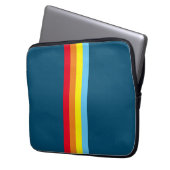 Retro Stripes Tablet Case (Navy Blue Multi) (Vorderseite Links)