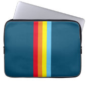 Retro Stripes Tablet Case (Navy Blue Multi) (Vorderseite)