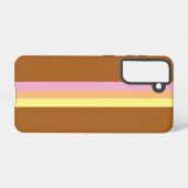 Retro Stripes Telefongehäuse (Orange Multi) Samsung Galaxy Hülle (Rückseite (Horizontal))