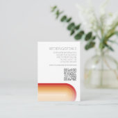 Retro Stripes - Terra Cotta Sunset Modern Wedding Begleitkarte (Stehend Vorderseite)