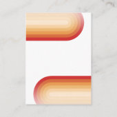 Retro Stripes - Terra Cotta Sunset Modern Wedding Begleitkarte (Rückseite)