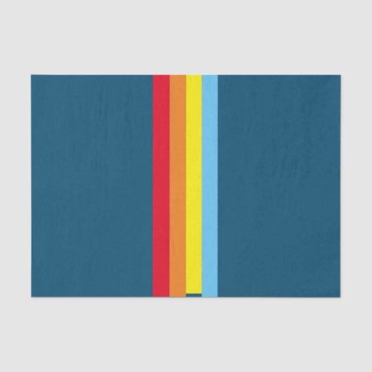 Retro Stripes Tissue (Navy Blue Multi) Seidenpapier (Vorderseite)