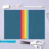 Retro Stripes Tissue (Navy Blue Multi) Seidenpapier (Handwerk)