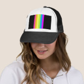 Retro Stripes Trucker Hat (Black & Neon Multi) Truckerkappe (Beispiel)