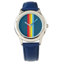 Retro Stripes Watch (Navy Blue Multi)