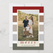 Retro Stripes Weihnachten 4 Foto (Vorderseite)