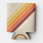 Retro Stripes with Name Dosenkühler (Vorderseite)