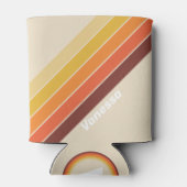 Retro Stripes with Name Dosenkühler (Rückseite)