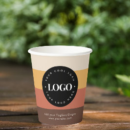 Retro Strips 60er 70er für kundenspezifisches Firm Pappbecher