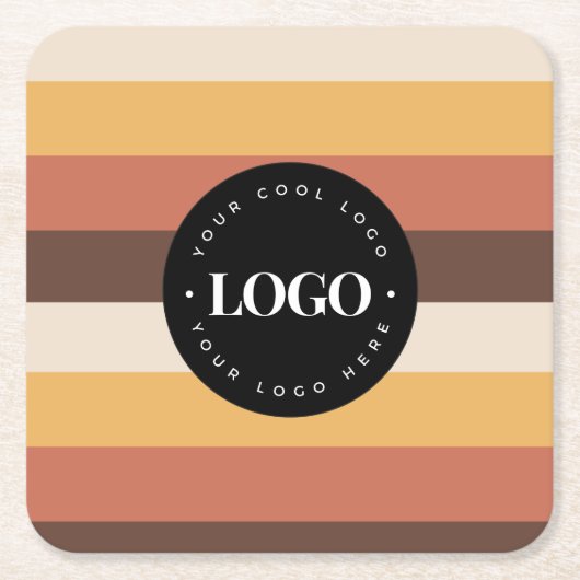 Retro Strips 60er 70er für kundenspezifisches Firm Rechteckiger Pappuntersetzer (Vorderseite)