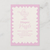 Retro Stroller Sketch Doodle Diapper Raffle Begleitkarte (Vorderseite)